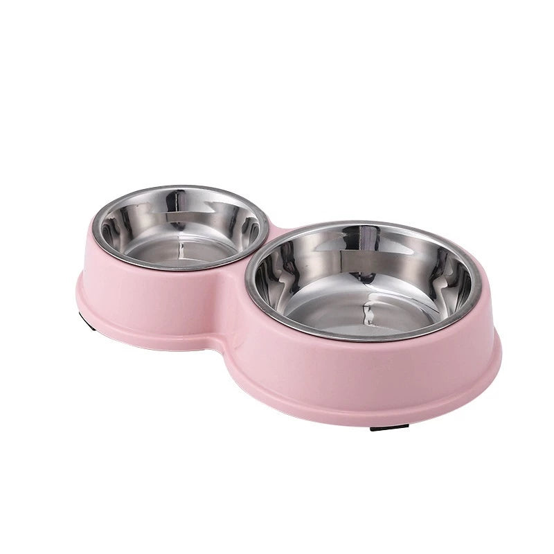 Comedouro e bebedouro inox Duplo