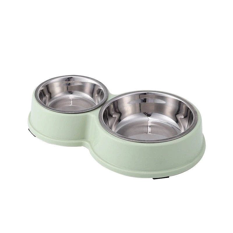 Comedouro e bebedouro inox Duplo