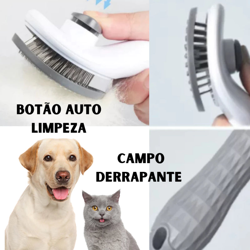 ESCOVA TIRA PELO PET MASSAGEADORA