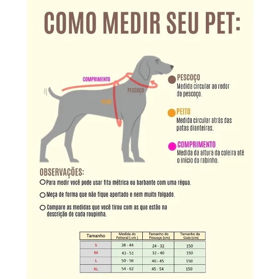 Coleira Peitoral para cachorro